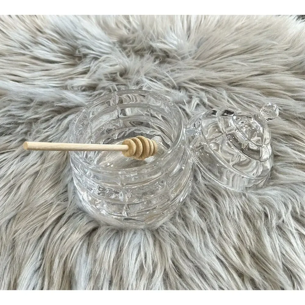 Studio Silversmith‎ Crystal Honey Jar, Beehive Honey Dish